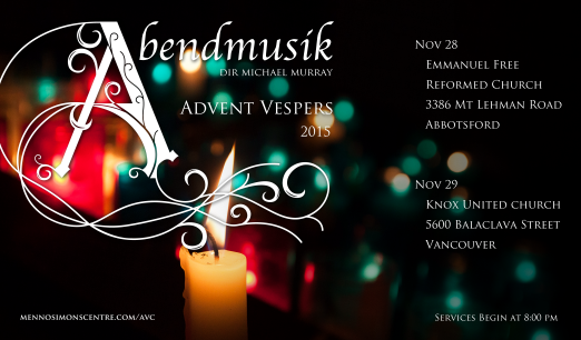 Abendmusik Advent Vespers November 2015