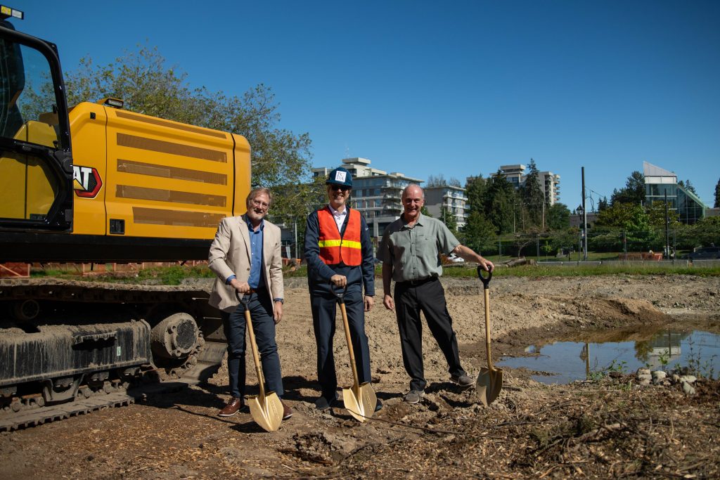 Wayne Bremner (Executive Director, MCC BC), Kevin Hiebert (President, PCDA), and Jay Teichroeb (Senior Advisor, HyLand Properties)