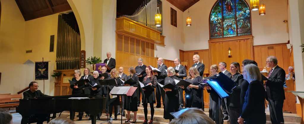 Photo by Nancy May of Abendmusik Choir on March 8, 2026, taken at St. Philip's Anglican Church in Vancouver, BC